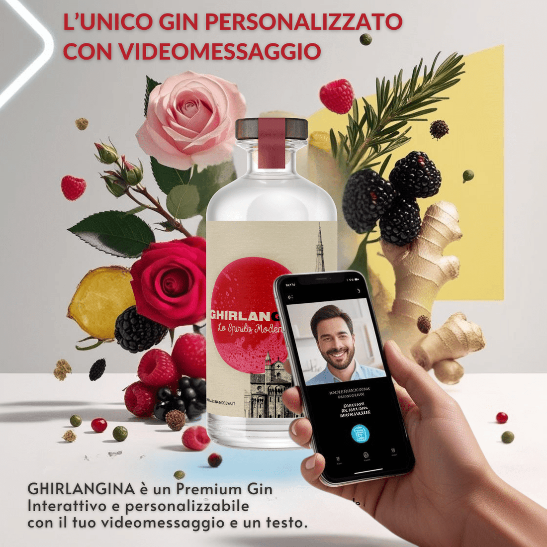 Gin personalizzato da regalare: bottiglie con video messaggio. - GhirlanGINa