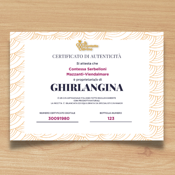 Gin GhirlanGINa Artigianale Personalizzabile – 700ml