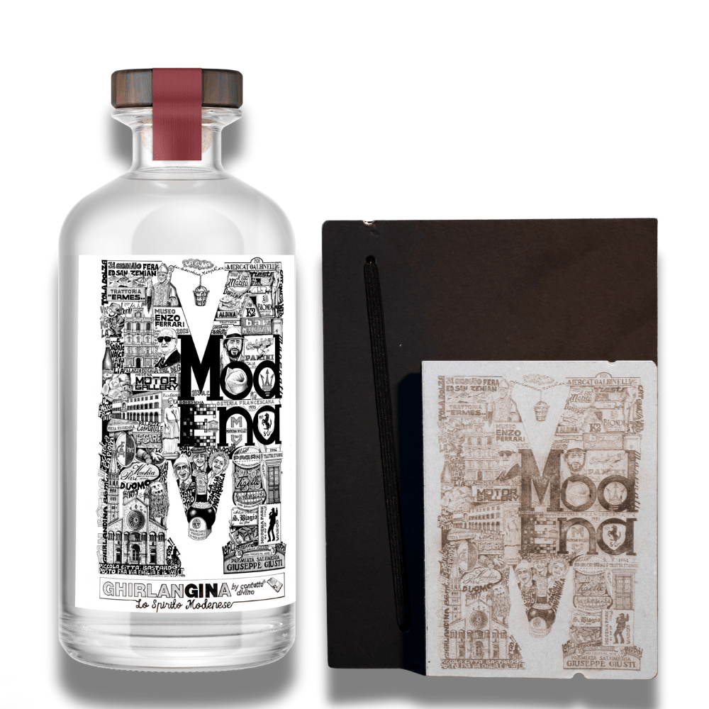 GhirlanGINa Mindfulness Kit (M di Modena) - GIN + Taccuino NFC "M di Modena" - GhirlanGINa